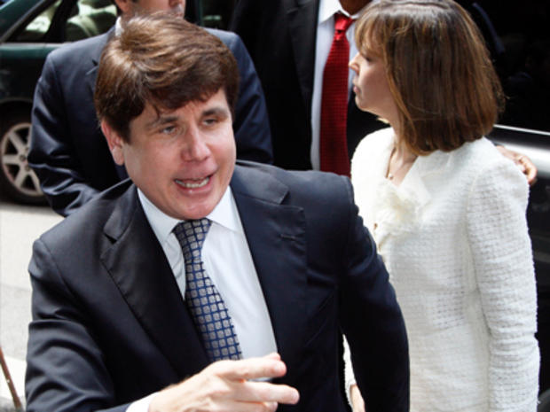 CHICAGO, IL - JUNE 27: Former Illinois Governor Rod Blagojevich and his wife Patti arrive for the verdict in his corruption retrial at the Dirksen Federal Courthouse June 27, 2011 in Chicago, Illinois. Jurors have reached a verdict on the 18 of the 20 counts that Blagojevich is being retried on after he alledgedly tried to sell an appointment to President Barack ObamaÃƒÂ¢??s vacated U.S. Senate seat. 