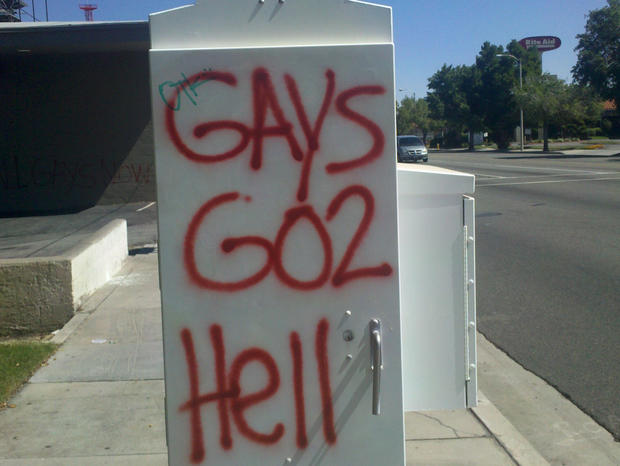 Gay Hate Graffiti in Lancaster 