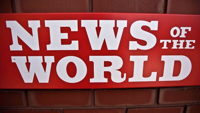 A News of the World sign 