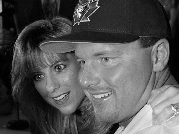 Roger Clemens and his wife Debra 