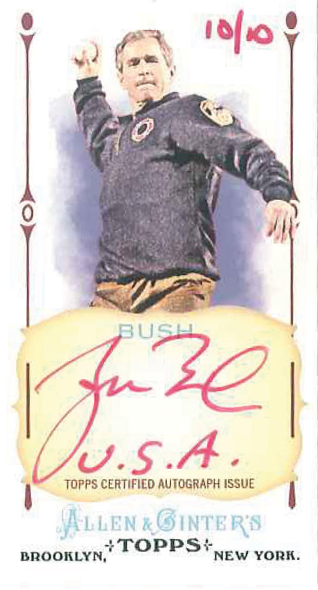 George W. Bush baseball card 
