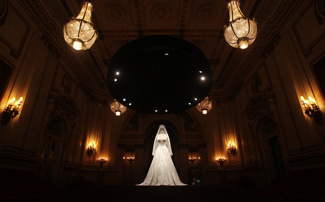 Kate Middleton wedding dress, up-close