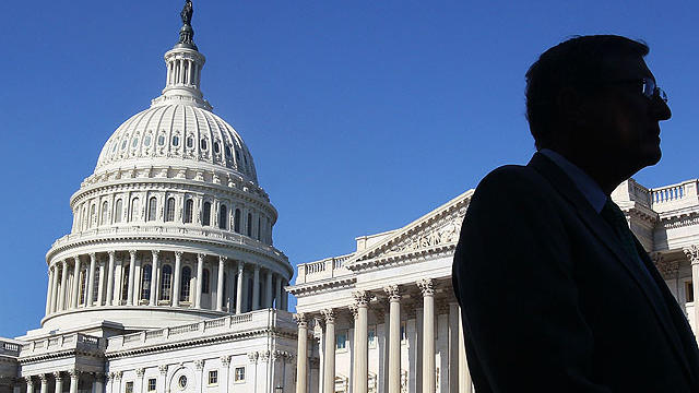 Senate Budget Committee Chairman Sen. Kent Conrad (D-ND) stands outside of the U.S. Capitol on August 2, 2011 in Washington, DC.  