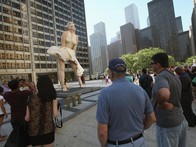 Backlash hits giant Marilyn Monroe statue for 'forcing upskirting