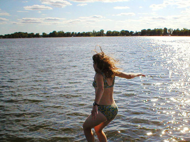 jumping, lake, swimming, summer, outdoors, carefree 