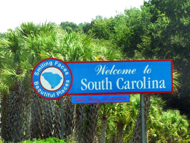 south carolina, state, sign, 4x3, stock 