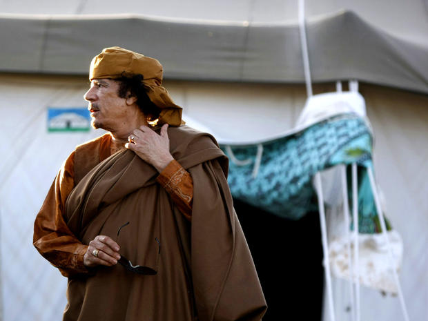 Libyan leader Muammar Qaddafi  