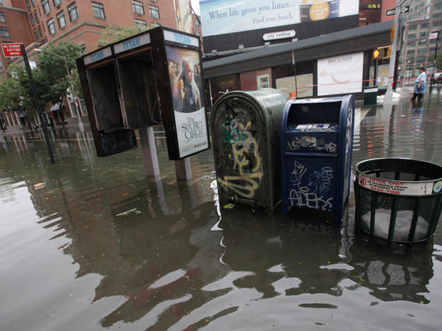 Soho neighborhood of Manhattan is flooded 