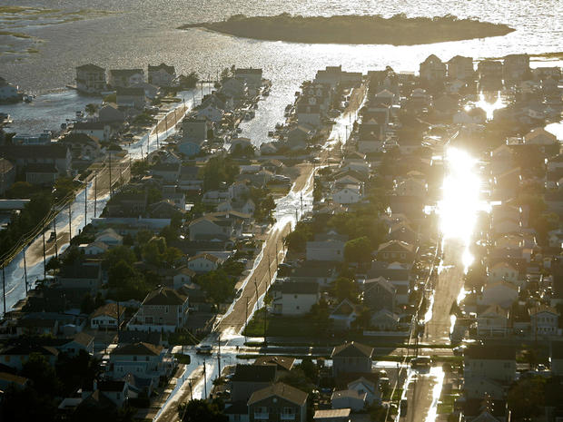 Streets of Long Beach Island, N.J. are flooded after Hurricane Irene moved through the area, Aug. 28, 2011.  