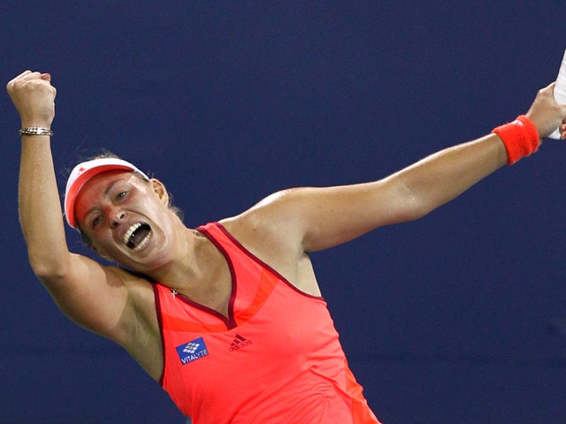 Angelique Kerber celebrates victory  