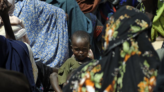 Somali refugees at a camp in Mogadishu 