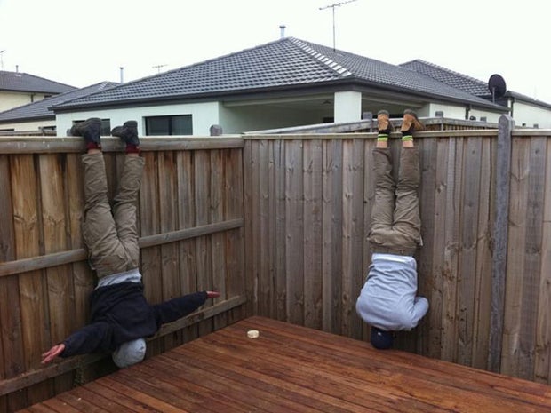 LOL-worthy "batman-ing" photos, it's the new "planking" 