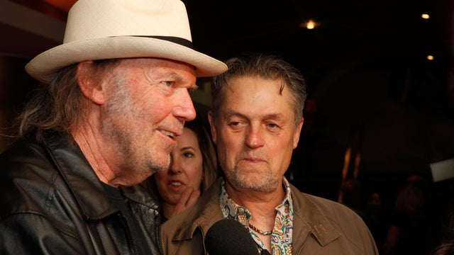 Musician Neil Young, left,  and director Jonathan Demme attend "Neil Young Life" premiere during the 2011 Toronto International Film Festival on Sept. 12, 2011, in Canada.  