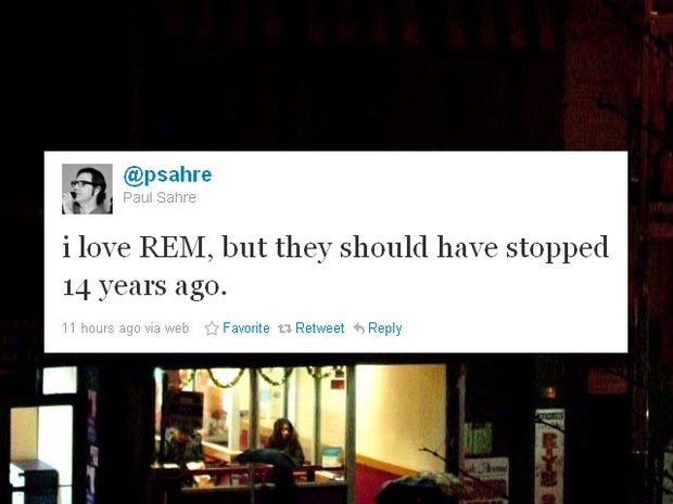 The day after: REM splits, tweeters react 