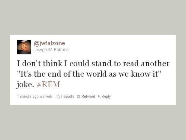 The day after: REM splits, tweeters react 