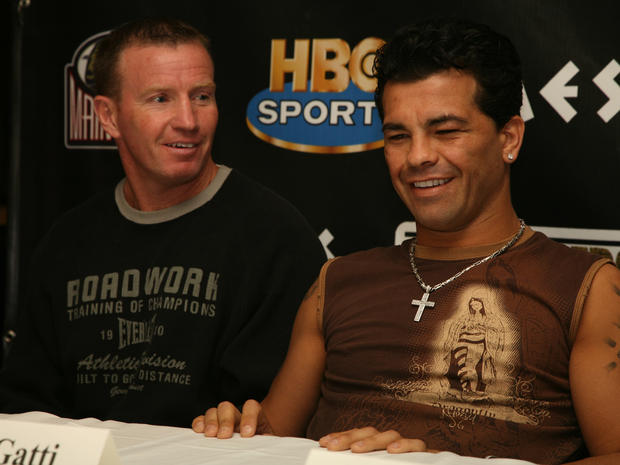 Micky Ward and Arturo Gatti and the Gatti vs. Gomez press conference on May 22, 2007 