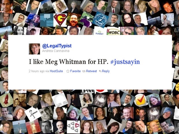 Meg Whitman supporters tweet 