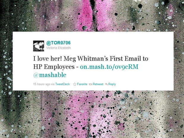 Meg Whitman supporters tweet 