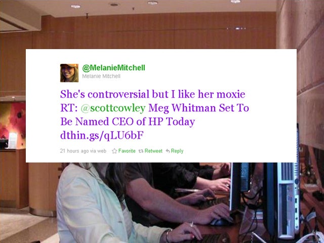 Meg Whitman supporters tweet 