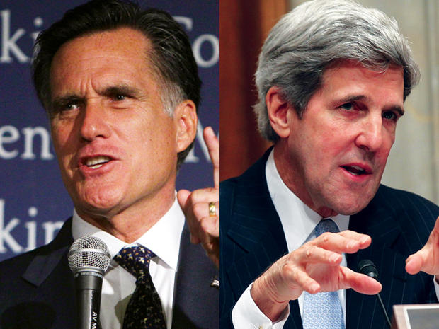 Mitt Romney and John Kerry 