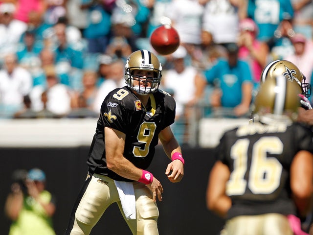Drew Brees passes  