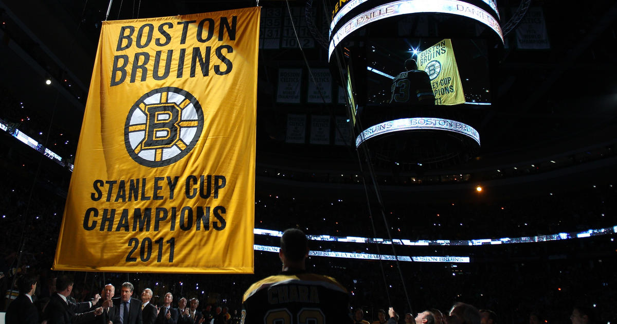 Banner congratulating the Boston Bruins on their Stanley Cup
