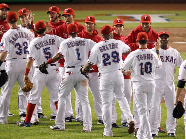 Texas Rangers celebrate 