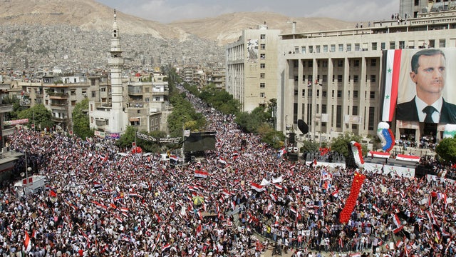 Pro-Assad rally in Damascus 