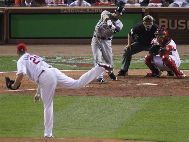 Mark Kotsay hits a home run 