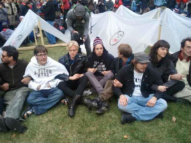 Occupy MN Protesters With Tents 