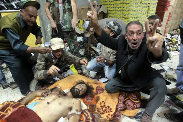 The body of Mutassem Qaddafi 