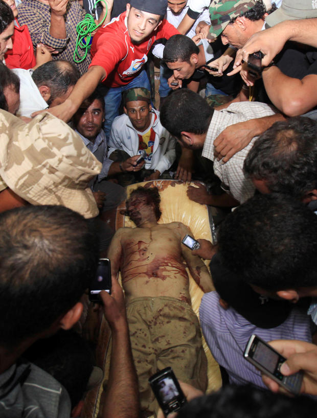 Body of strongman Moamer Kadhafi in Misrata 