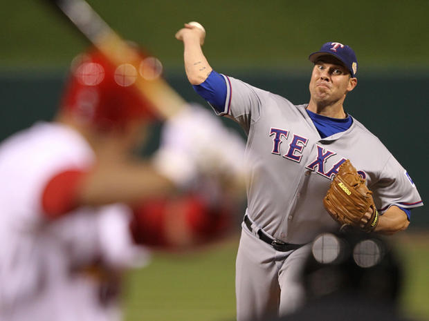 Texas Rangers starting pitcher Colby Lewis  