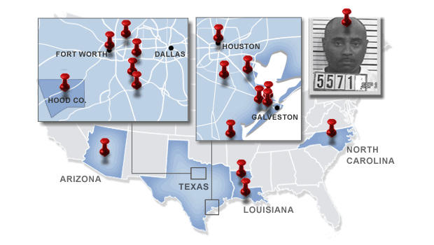 Locations where Kevin Edison Smith has lived 