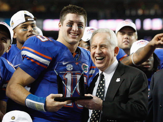Tim Tebow receives the Most Valuable Player award  
