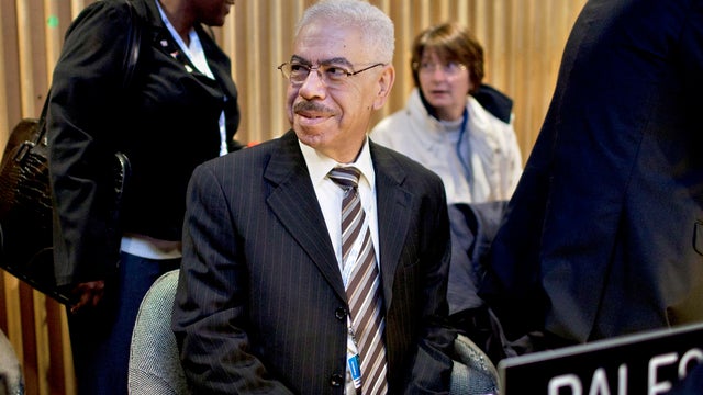 Member of the delegation of Palestinian observers at UNESCO conference 