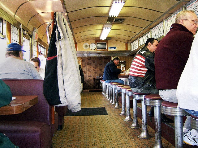 diner, stools, bar seat, restaurant, sitting 