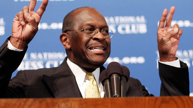 Republican presidential candidate, Herman Cain speaks at the National Press Club in Washington, Monday, Oct. 31, 2011. 