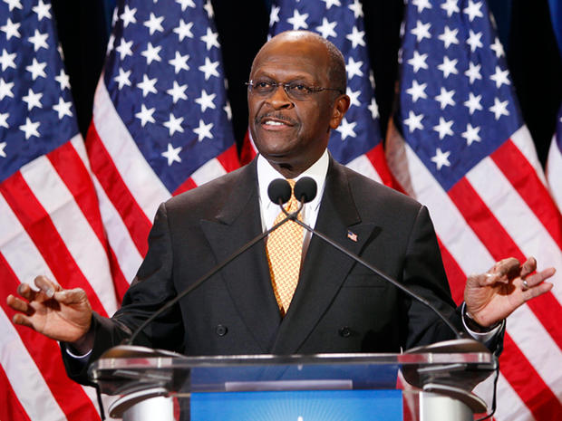 Republican Presidential candidate Herman Cain addresses the media Tuesday, Nov. 8, 2011, in Scottsdale, Ariz. Cain was responding to Sharon Bialek, a Chicago-area woman, who accused Cain on Monday, Nov. 7, 2011, of making an unwanted sexual advance against her in 1997. 
