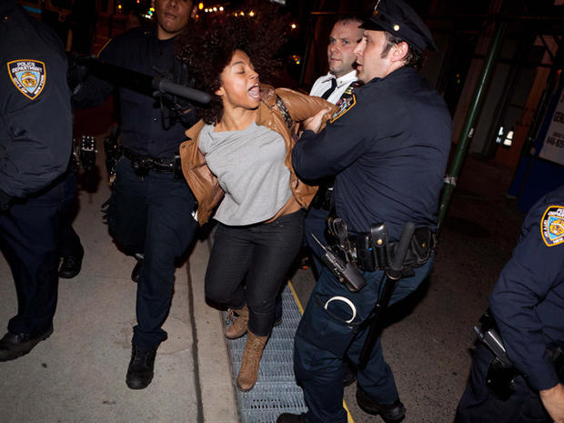 An Occupy Wall Street protestor is arrested  