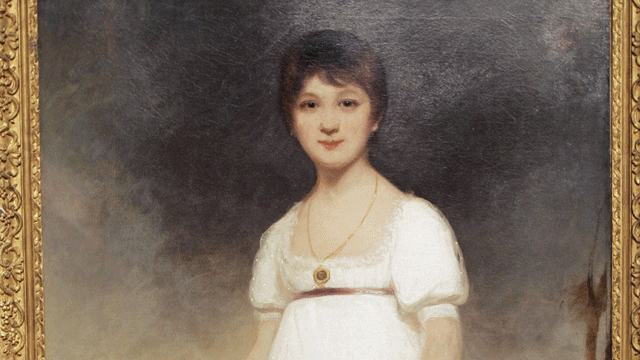 A pencil drawing of British author Jane Austen, c. 1810, by her sister, Cassandra Austen.  