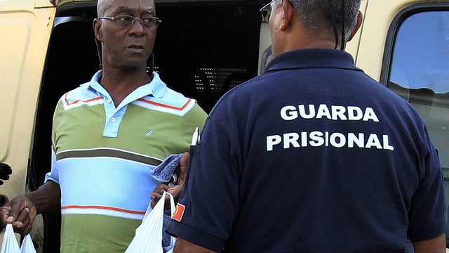 U.S. fugitive George Wright arrives home in Almocageme, Portugal, on the outskirts of Lisbon Oct. 14, 2011. 