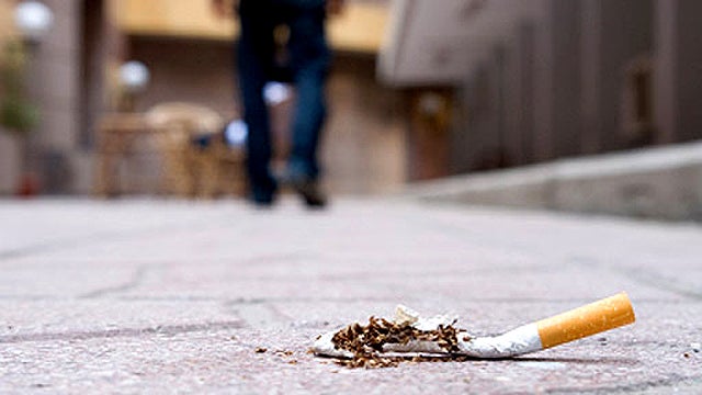 cigarette butt, ground, smoking, laws, stock, 4x3 