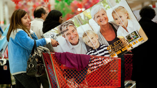 Stephanie Wajsman waits in line at a Target store in Georgia 