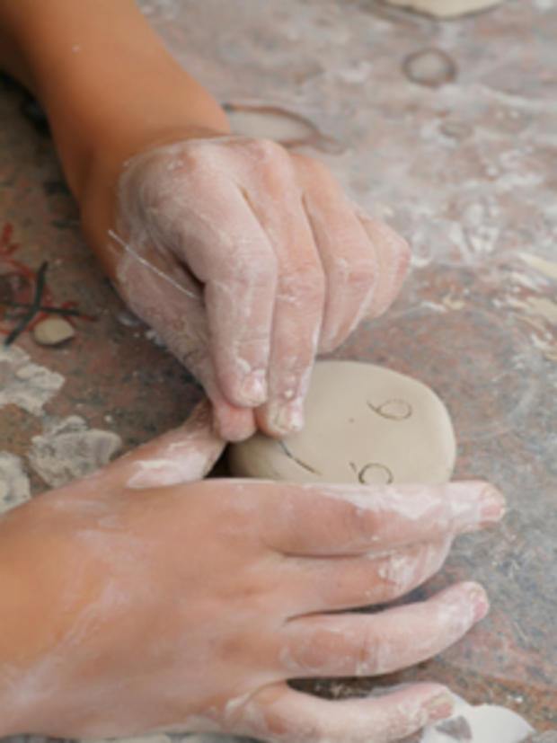 2/24/12 – Travel &amp; Outdoors – Indoor Activities for Kids &amp; Family – Child's Hands: clay happy face 