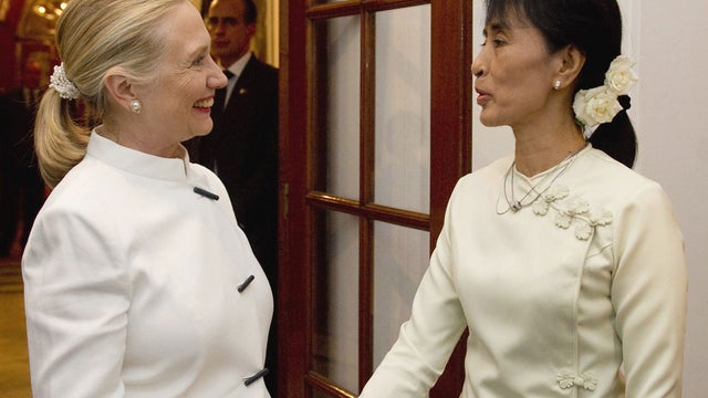 Hillary Clinton, Aung San Suu Kyi, Burma, Myanmar 