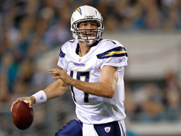 Philip Rivers drops back to pass 