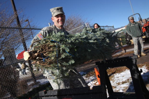 Military Families Receive Free Christmas Trees At Fort Carson 