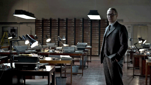 Gary Oldman in a scene from "Tinker, Tailor, Soldier, Spy."  