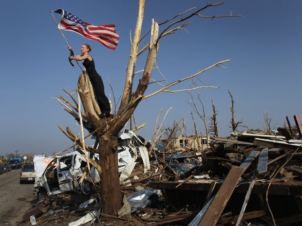destruction caused by a massive tornado 